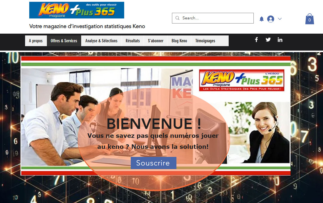 Keno Plus 365, le site qui vous donne des sélections à fort potentiel de gains