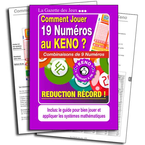 Système keno 19 numéros Combinaisons de 9 Garantie 6/9 — free download